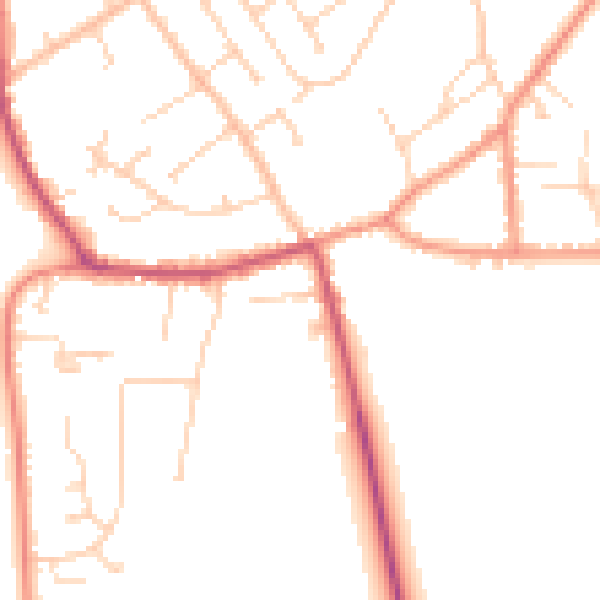 Daytime road noise heatmap for DN20 0AD