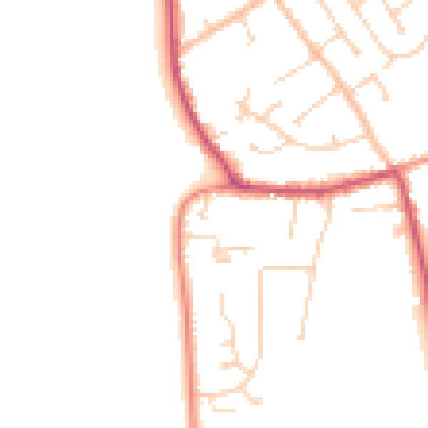 Daytime road noise heatmap for DN20 0AN