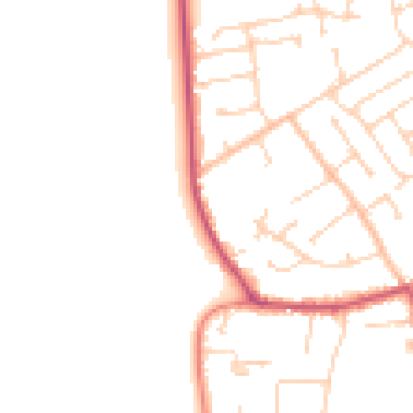 Daytime road noise heatmap for DN20 0AR