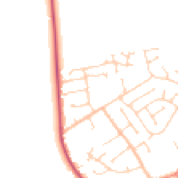Daytime road noise heatmap for DN20 0AX