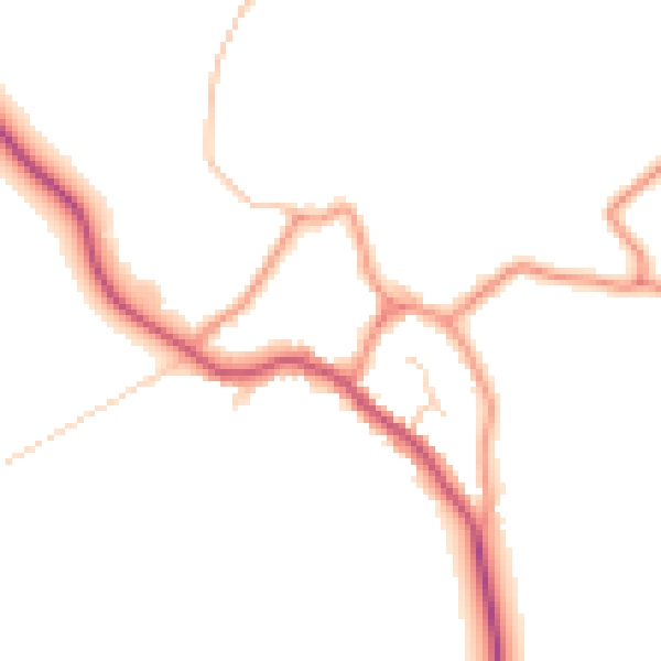 Daytime road noise heatmap for DN20 0FD