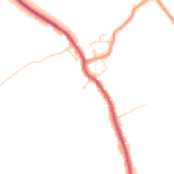Daytime road noise heatmap for DN20 0PP
