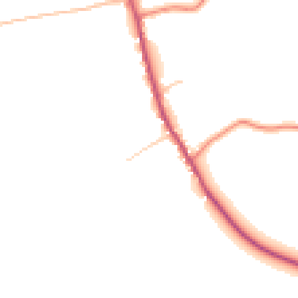 Daytime road noise heatmap for DN20 0QA