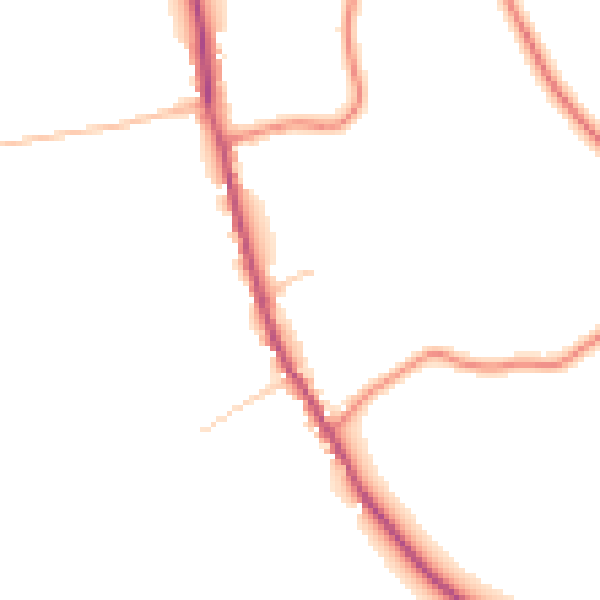 Daytime road noise heatmap for DN20 0QE