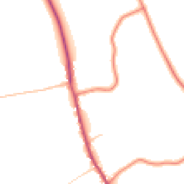 Daytime road noise heatmap for DN20 0QL