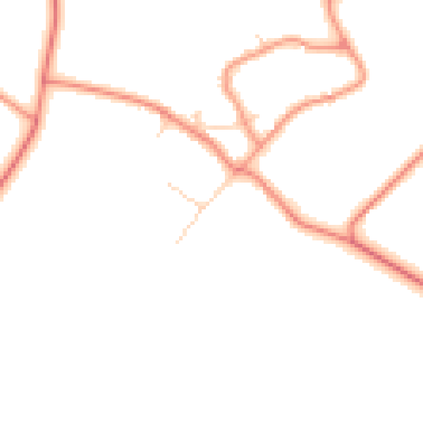 Daytime road noise heatmap for DN20 0QY