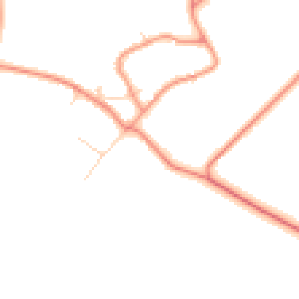Daytime road noise heatmap for DN20 0RB