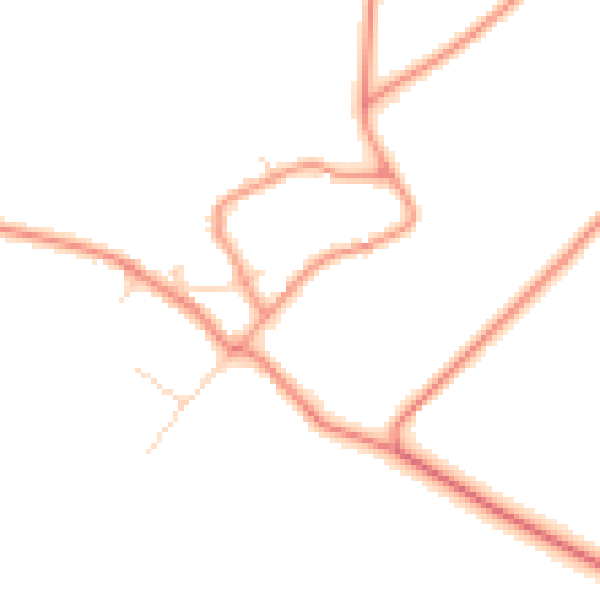 Daytime road noise heatmap for DN20 0RD