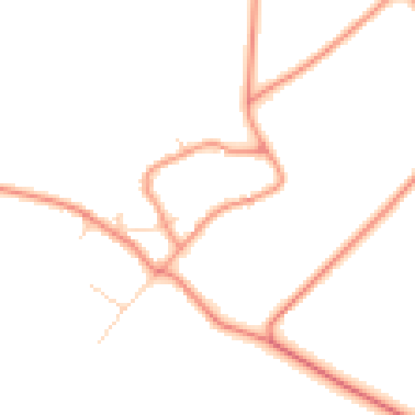 Daytime road noise heatmap for DN20 0RE