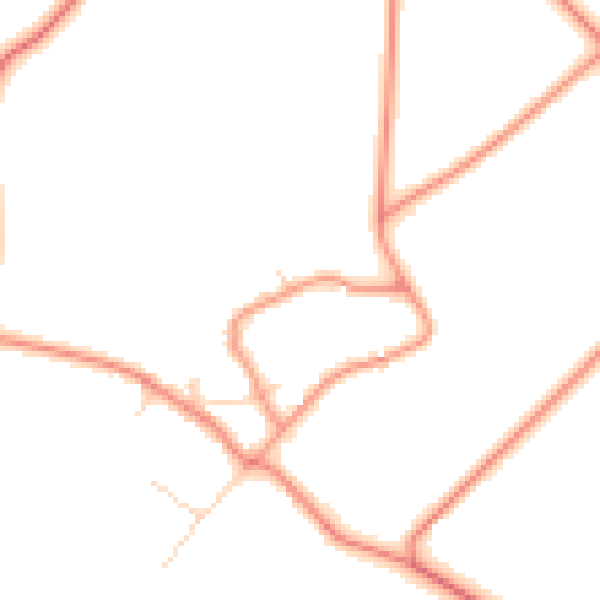 Daytime road noise heatmap for DN20 0RG
