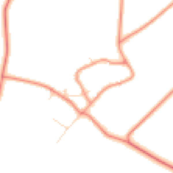 Daytime road noise heatmap for DN20 0RL