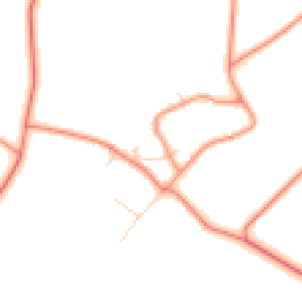 Daytime road noise heatmap for DN20 0RN
