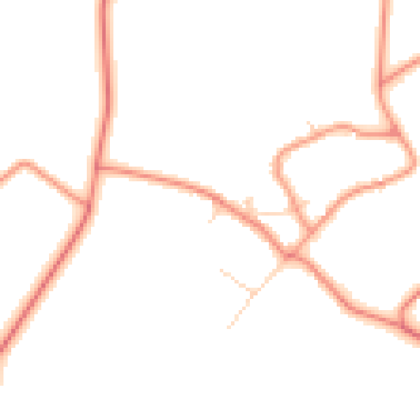 Daytime road noise heatmap for DN20 0RS