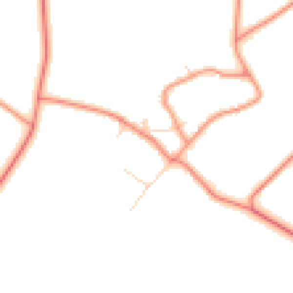 Daytime road noise heatmap for DN20 0RW