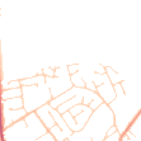Daytime road noise heatmap for DN20 0TR