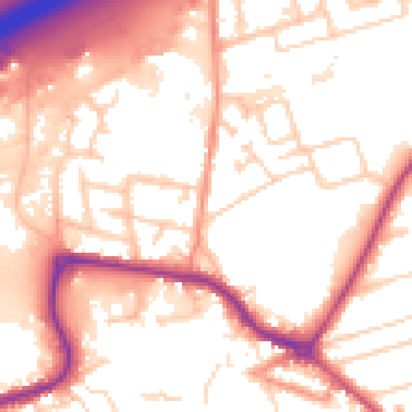 Daytime road noise heatmap for DN20 8AF
