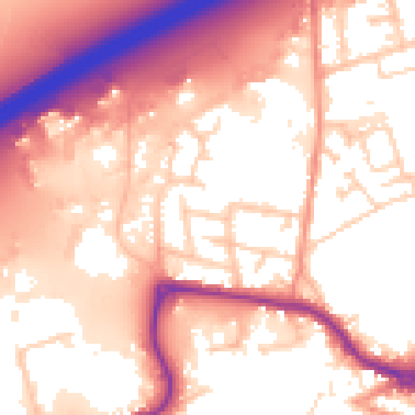 Daytime road noise heatmap for DN20 8AL