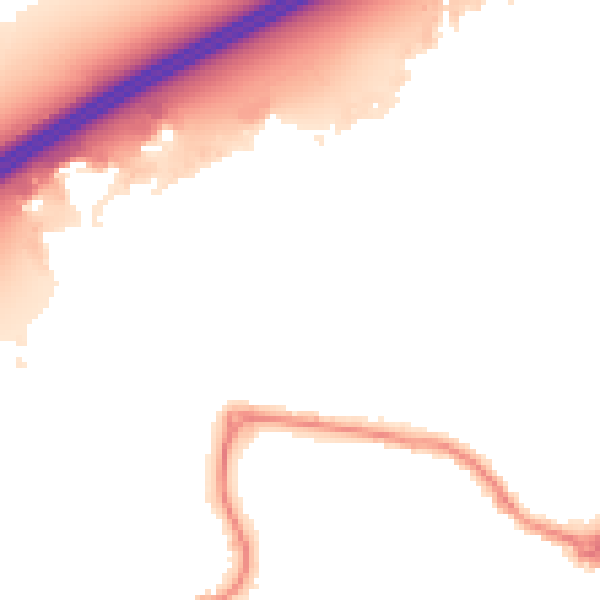 Night-time road noise heatmap for DN20 8AL