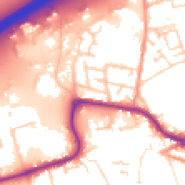 Daytime road noise heatmap for DN20 8AP