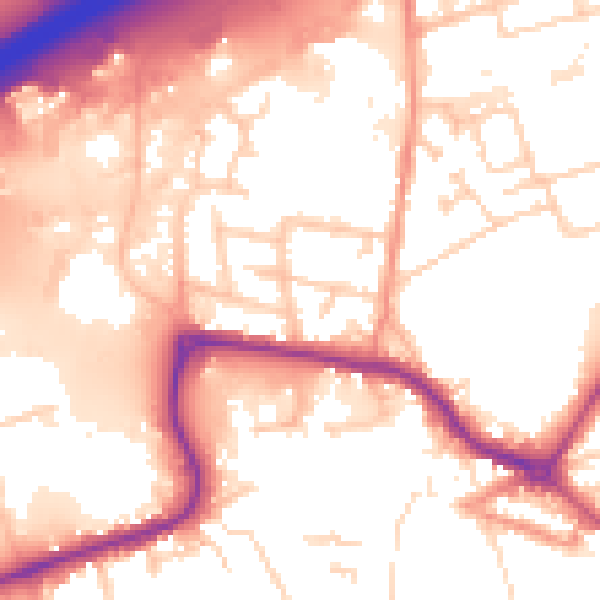 Daytime road noise heatmap for DN20 8AQ