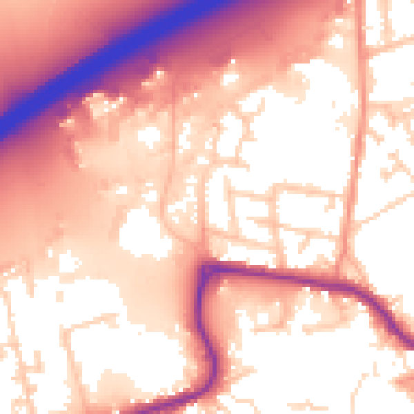 Daytime road noise heatmap for DN20 8AW