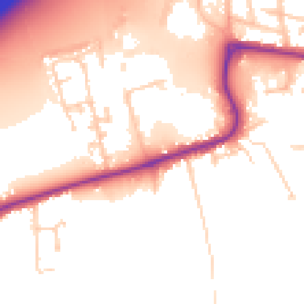 Daytime road noise heatmap for DN20 8FU