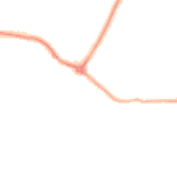 Night-time road noise heatmap for DN20 8HS