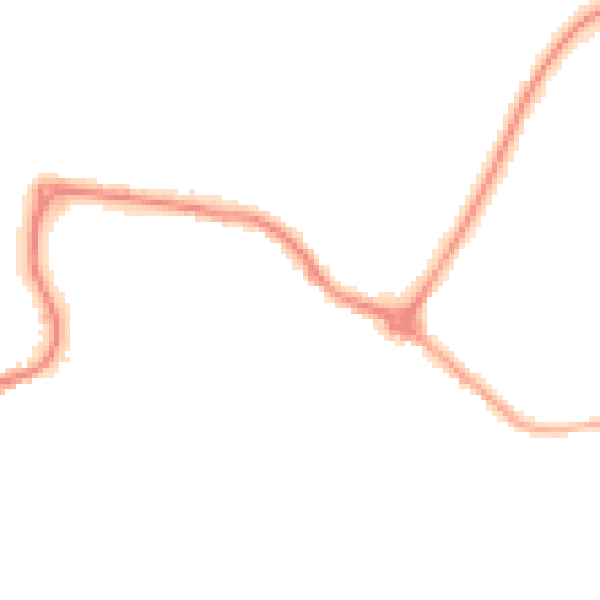 Night-time road noise heatmap for DN20 8JB