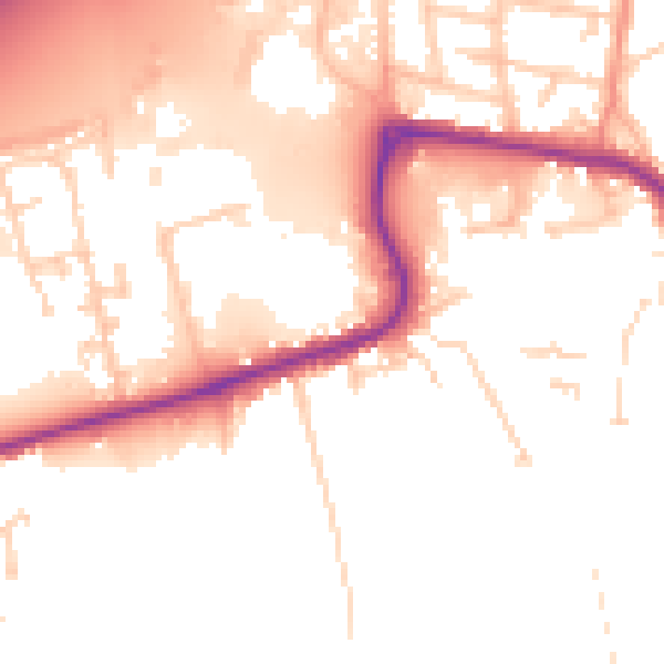 Daytime road noise heatmap for DN20 8NJ