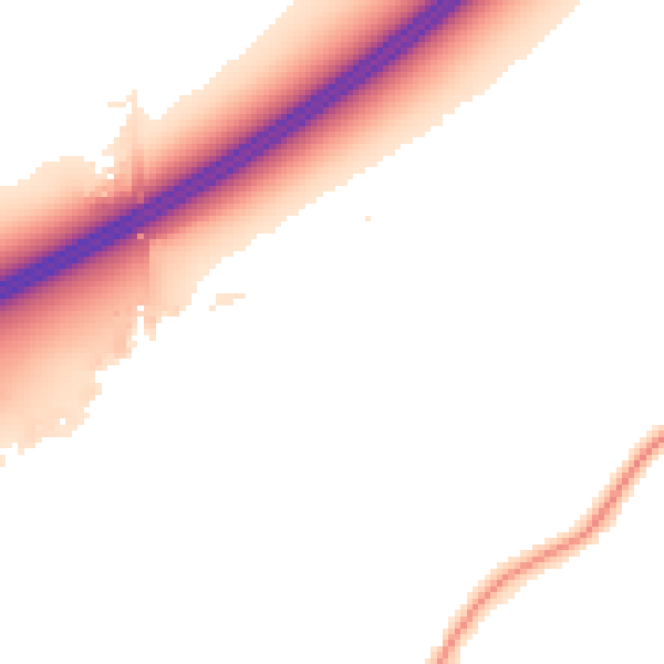 Night-time road noise heatmap for DN20 8PP