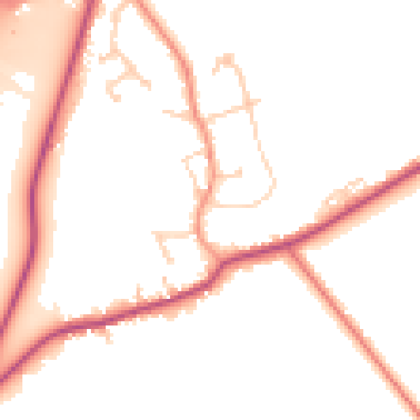 Daytime road noise heatmap for DN20 8RX