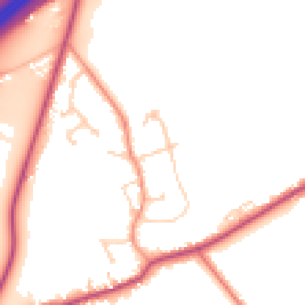 Daytime road noise heatmap for DN20 8SB