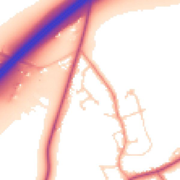 Daytime road noise heatmap for DN20 8SZ