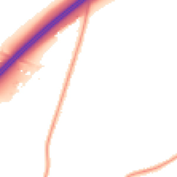 Night-time road noise heatmap for DN20 8SZ