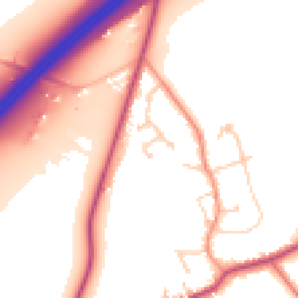 Daytime road noise heatmap for DN20 8TQ