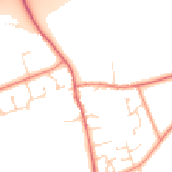 Daytime road noise heatmap for DN20 9AH