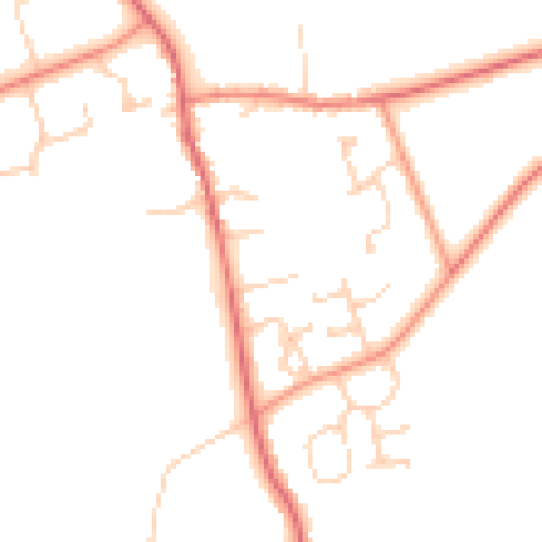 Daytime road noise heatmap for DN20 9AR