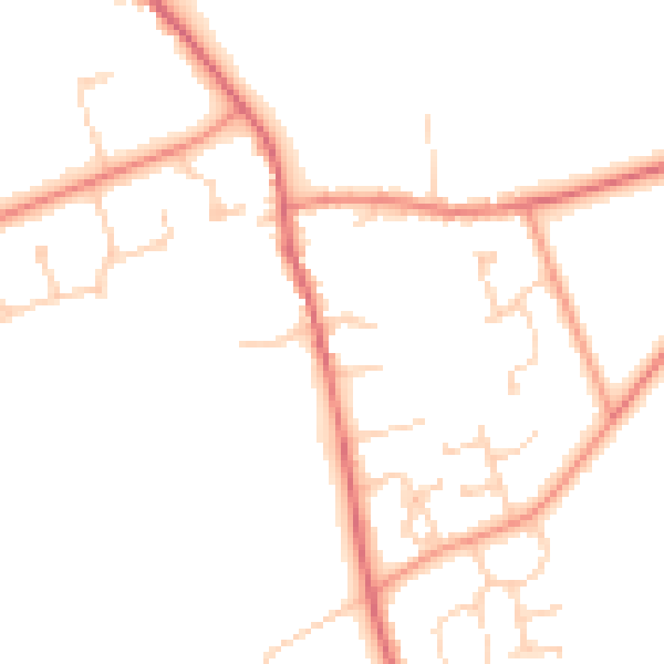 Daytime road noise heatmap for DN20 9AS