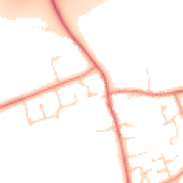 Daytime road noise heatmap for DN20 9AX