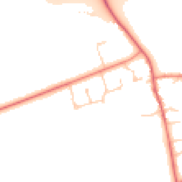 Daytime road noise heatmap for DN20 9BE