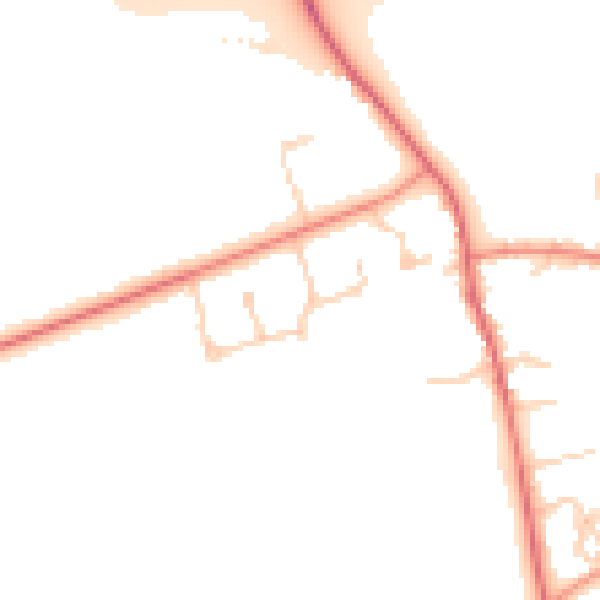 Daytime road noise heatmap for DN20 9BG