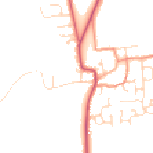 Daytime road noise heatmap for DN20 9BP