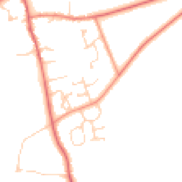 Daytime road noise heatmap for DN20 9BZ