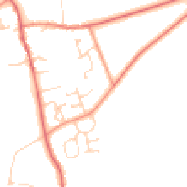 Daytime road noise heatmap for DN20 9DA
