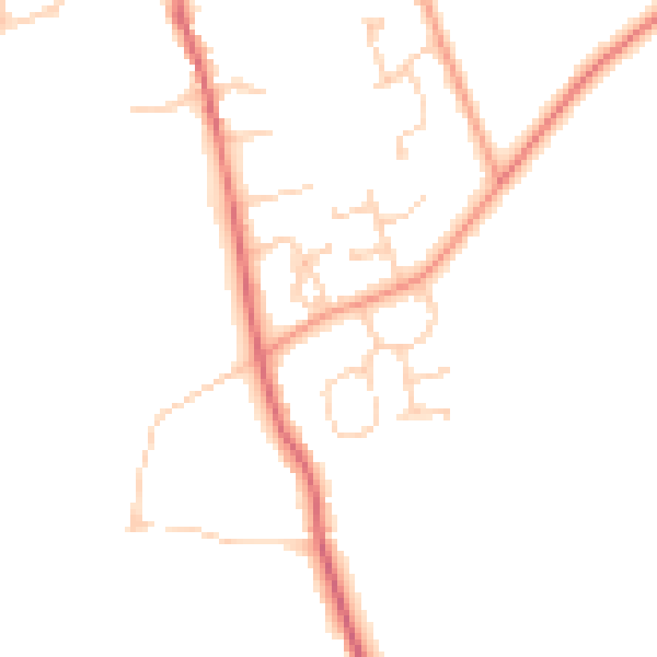 Daytime road noise heatmap for DN20 9DF