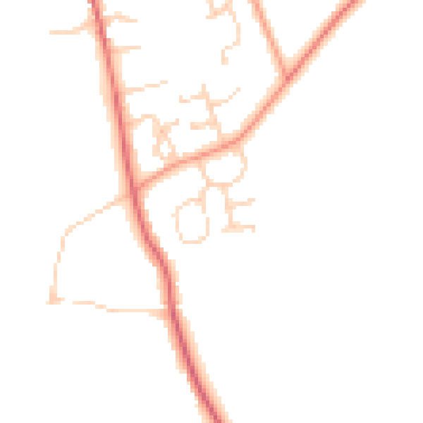 Daytime road noise heatmap for DN20 9DG