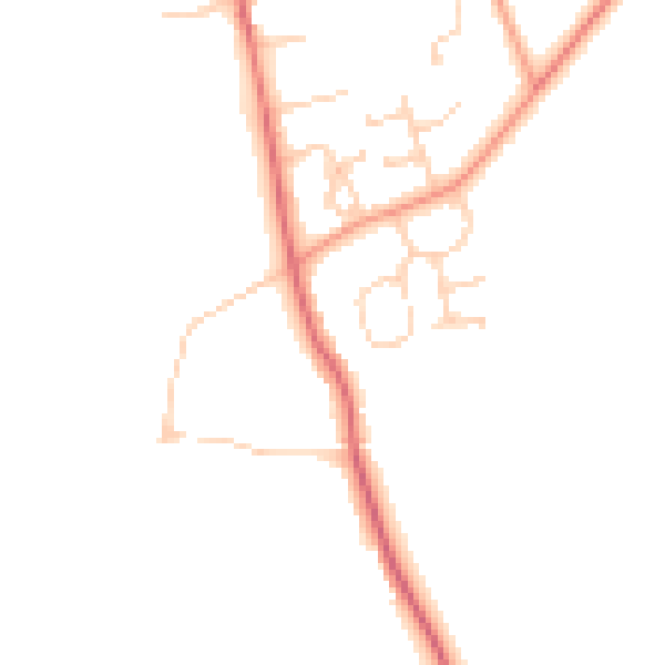 Daytime road noise heatmap for DN20 9DH