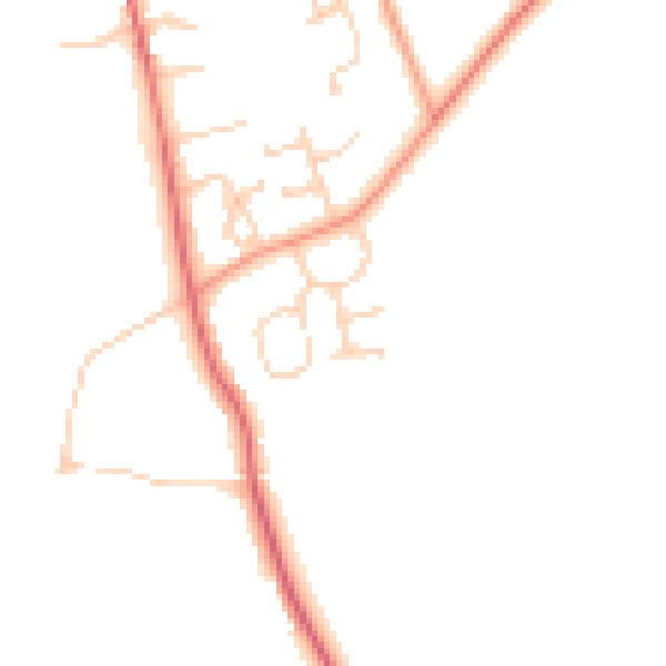 Daytime road noise heatmap for DN20 9EL