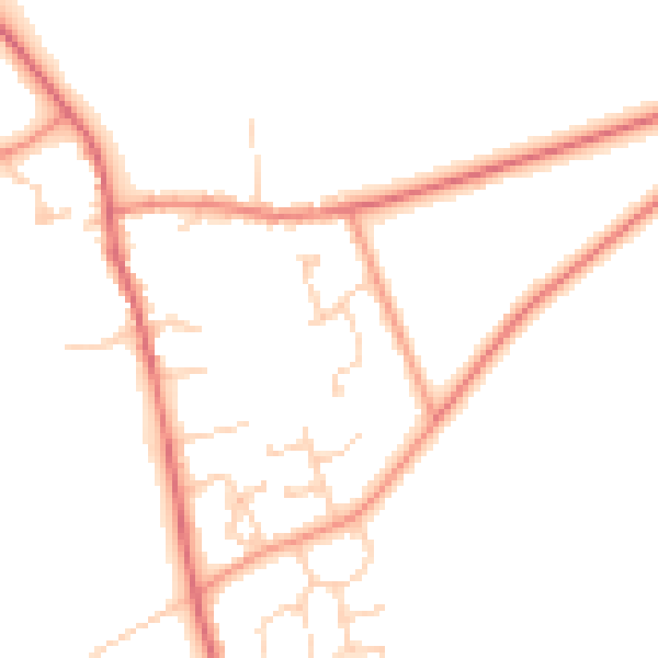 Daytime road noise heatmap for DN20 9EP
