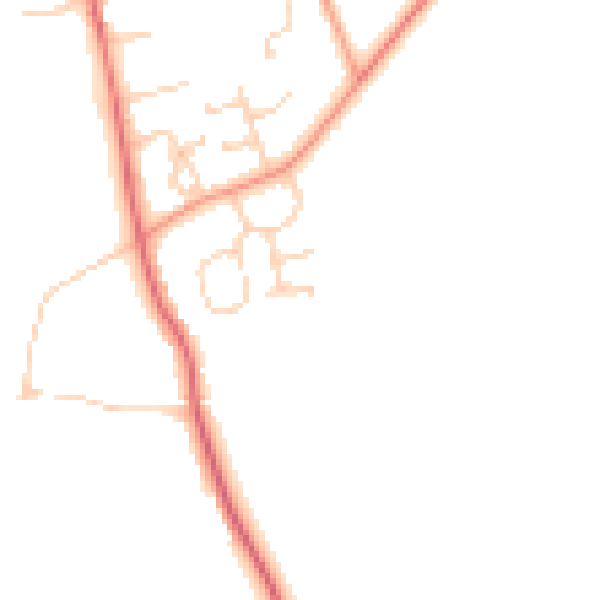 Daytime road noise heatmap for DN20 9ET